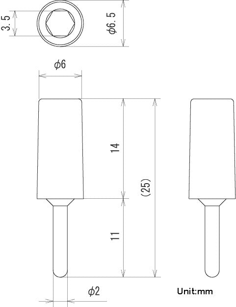 TJ-2-P-BL, Sato Parts Blue Pin Tip Plug ~ Solder Type, 18AWG Max.