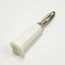 TJ-560-W, Sato Parts White Male Banana Plug ~Solder Type, 16AWG Max.