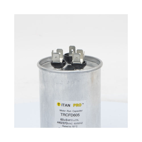 Titan Pro TRCFD605, 60uF+5uF 440/370V AC, Motor Run Capacitor (MRRC440V5/60)