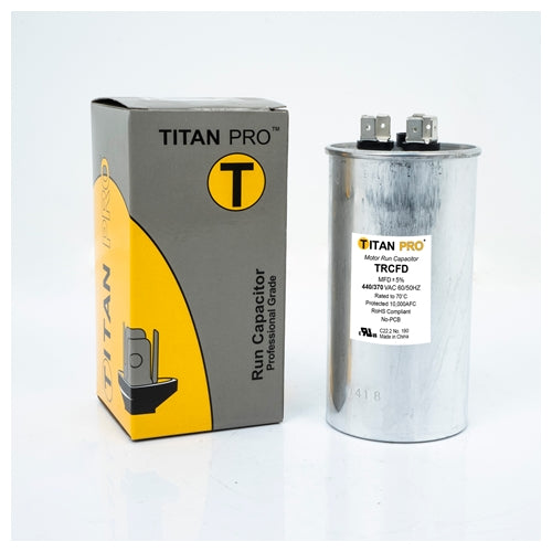 Titan Pro TRCFD6075, 60uF+7.5uF 440/370V AC Motor Run Capacitor (MRRC440V7R5/60)