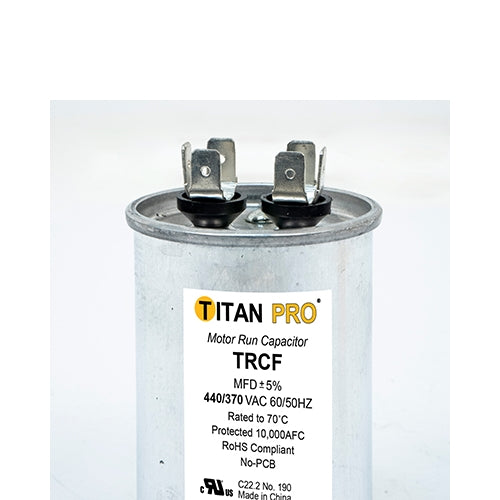 Titan Pro TRCF15, 15uF @ 440/370V AC, Motor Run Capacitor (MRRC370V15)