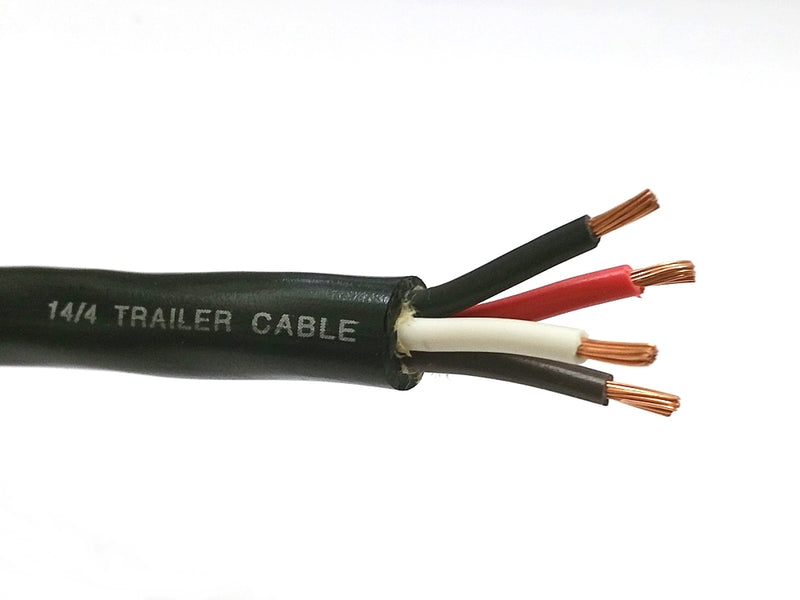 25FT 4 Conductor 14 Gauge 50V Trailer Cable ~ 4C 14AWG