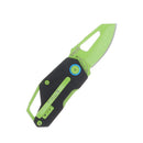 TRU-FMK-0018, BERM Keychain Knife G10 1.5in Green Modified Clip, Point Blade