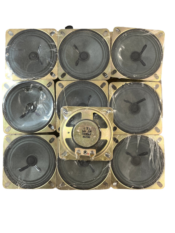 TS27MV-10pk, MVO 10 Pack of 3.0" Round, Square Flanged Speaker, 8 Ohm 1 Watt