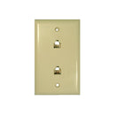 TWP62, Philmore Dual 4 Conductor RJ11 (6P4C) Ivory Telephone Wall Plate