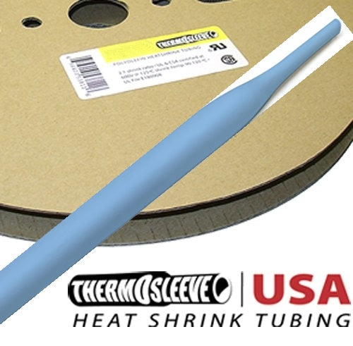 Thermosleeve HST364BL100 100' Roll Polyolefin 3/64" BLUE 2:1 Heat Shrink Tubing