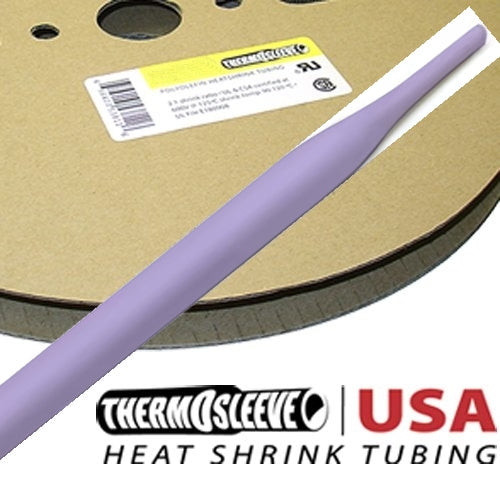 Thermosleeve HST116V100 100' Roll Polyolefin 1/16" VIOLET 2:1 Heat Shrink Tubing