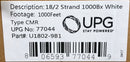 25' UPG U1802-9B1, 2 Conductor 18 Gauge Unshielded Cable, CMR Rated ~ 2C 18AWG