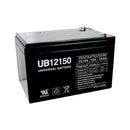 UPG UB12150 F2, 12V @ 15AH Sealed Lead Acid (SLA) Battery w/ 0.250" Terminals