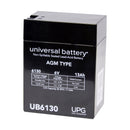 UPG UB6130 TOY, 6V @ 13AH Sealed Lead Acid (SLA) Battery w/ Toy Car Terminals