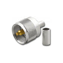 UHF-7604, Pan Pacific UHF Male (PL-259) 2 Piece Crimp Plug for RG-58/U Cable