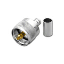 UHF-7605, Pan Pacific UHF Male (PL-259) 2 Piece Crimp Plug for RG-59/U & RG-62/U