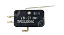 Mulon VM-21DM1, SPDT ON-(ON) Standard Lever micro switch 15A @ 250V AC