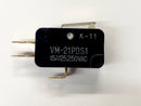 VM-21PDS1, Mulon SPDT-N/O, OFF-(ON) Short Lever micro switch 15A @ 125V/250VAC