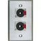 ProCo WP1007 Single-Gang Stainless Wall Plate with 2 Latching TRS (1/4") Connectors