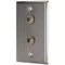 ProCo WP1018 Single-Gang Stainless Wall Plate with 2 TRS (1/4") Connectors