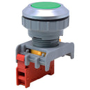 FHPBSW-30-GN, MVO 30mm Flat Head Push Button Switch - Green