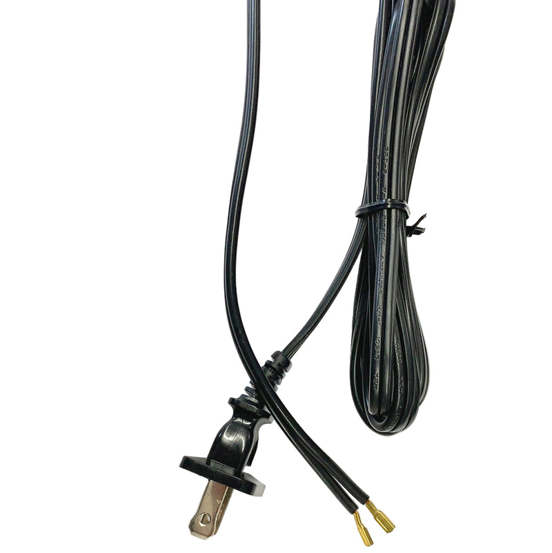 XS130-T-BLACK, 6 Foot Black AC Cords for 0.110" Box Fan Terminals