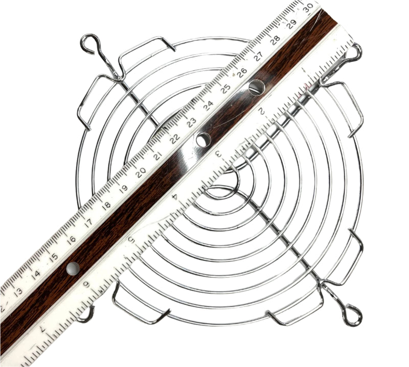 XSG4.7R2, Round Grill for 119mm and 120mm size Box Fans ~ Chrome Wire