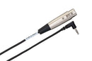 XVM-105F, Hosa Camcorder Mic Cable, 3 Pin XLR Female to R/A 3.5mm TRS 5FT (1.27M)