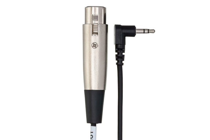 XVM-105F, Hosa Camcorder Mic Cable, 3 Pin XLR Female to R/A 3.5mm TRS 5FT (1.27M)