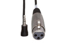 XVM-105F, Hosa Camcorder Mic Cable, 3 Pin XLR Female to R/A 3.5mm TRS 5FT (1.27M)
