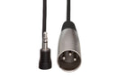 XVM-105M, Hosa Camcorder Microphone Cable, Right-angle 3.5 mm TRS to XLR3M, 5 ft