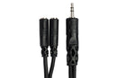 YMM-232, Hosa Y Cable, 3.5 mm TRS to Dual 3.5 mm TRSF