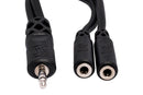 YMM-232, Hosa Y Cable, 3.5 mm TRS to Dual 3.5 mm TRSF