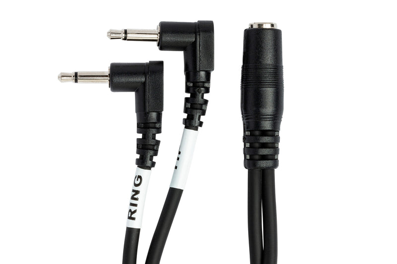 YMM-492, Hosa Air Travel Headphone Adapter, Dual 3.5 mm TS to 3.5 mm TRSF