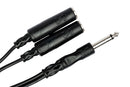 YPP-111, Hosa Y Cable, 1/4 in TS to Dual 1/4 in TSF