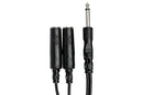 YPP-111, Hosa Y Cable, 1/4 in TS to Dual 1/4 in TSF