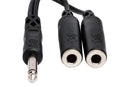 YPP-111, Hosa Y Cable, 1/4 in TS to Dual 1/4 in TSF