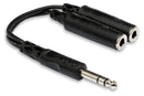 YPP-118, Hosa Y Cable, 1/4 in TRS to Dual 1/4 in TRSF