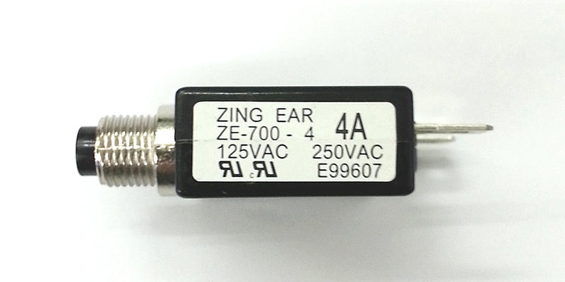 4 Amp Pushbutton Circuit Breaker ~ Zing Ear ZE-700-4 4A