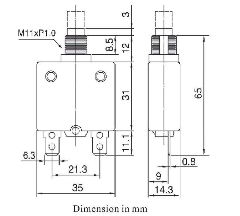 4 Amp Pushbutton Circuit Breaker ~ Zing Ear ZE-700-4 4A