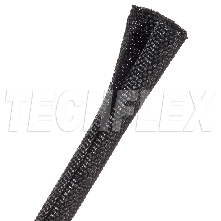 125 Foot Box of Tech Flex F6N0.31BK, 5/16" I.D. Split Tube Braided Sleeving