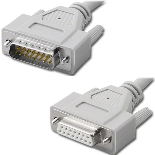 S-15MF-6', Pan 6 Foot DB15 Male to DB15 Female Serial Cable