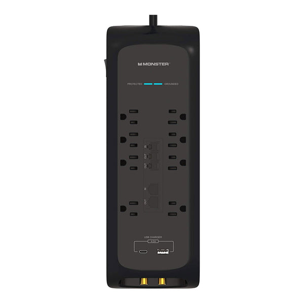 Monster ME-5005 6ft 8-Outlet Power Strip Surge Protector with USB-C and USB-A Charging Ports SKU: ME-5005