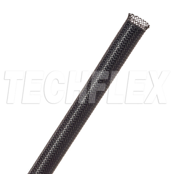 PTN0.25BK-200 Flexo® PET - 1/4" (6.35mm) Expandable Sleeving, 200ft, Black