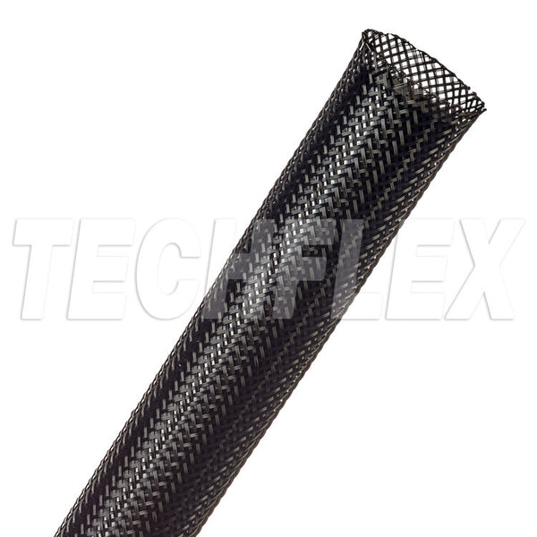 PTN0.75BK-250 Flexo® PET - 3/4" (19mm) Expandable Sleeving, 250ft Length Black
