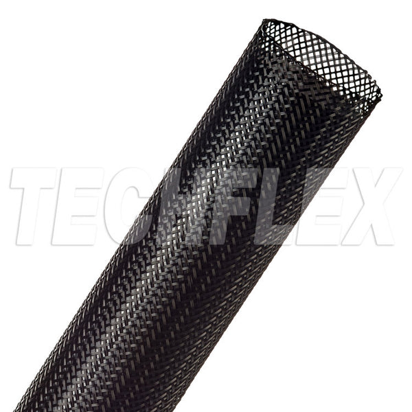 PTN1.25BK-50ft Flexo® PET - 1.25" (31.75mm) Expandable Sleeving, 50ft, Black