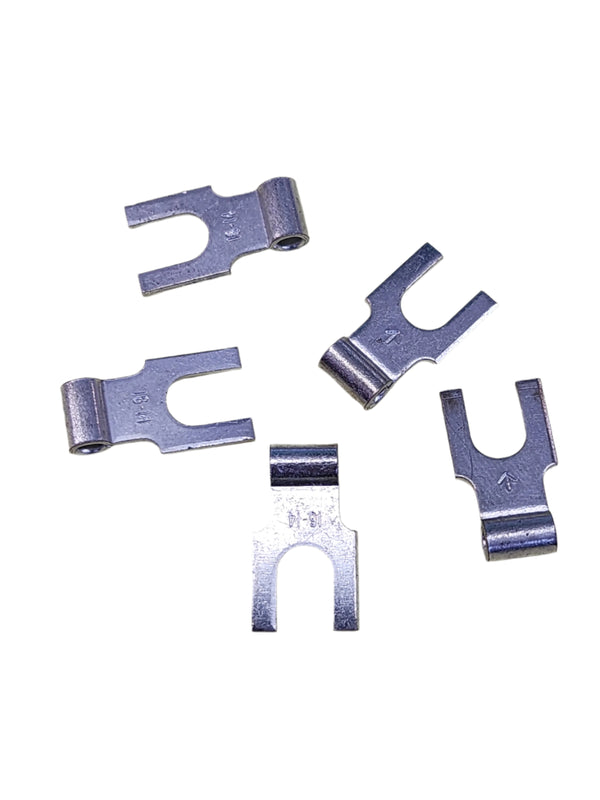 Noble 786 16-14 AWG #10 STUD SPADE FLAG TERMINAL UN-INSULATED 100pk