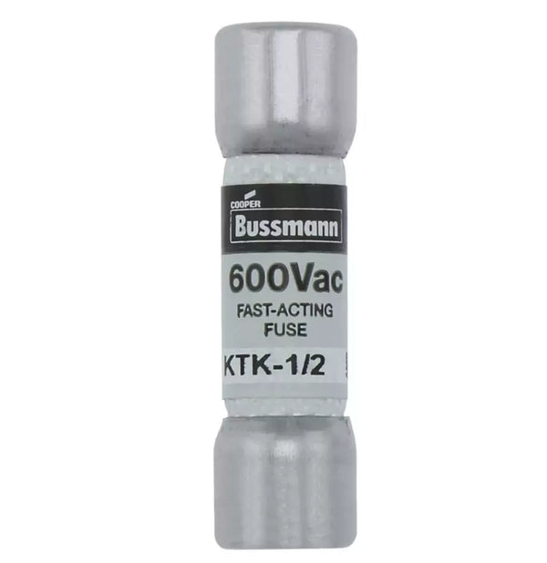 Bussmann KTK 1/2A 0.500A Fast Acting 600VAC Fuse 1PC