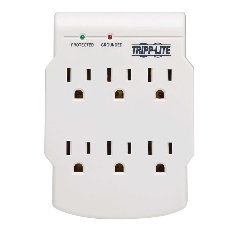 SK6-0 Tripp Lite - 6-Outlet Low-Profile Surge Protector, Direct Plug-In, 750 Joules, Diagnostic LED