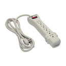 SUPER7 Tripp Lite - 7-Outlet Surge Protector, 7 ft. Cord with Right-Angle Plug, 2160 Joules, Diagnostic LEDs, Light Gray Housing