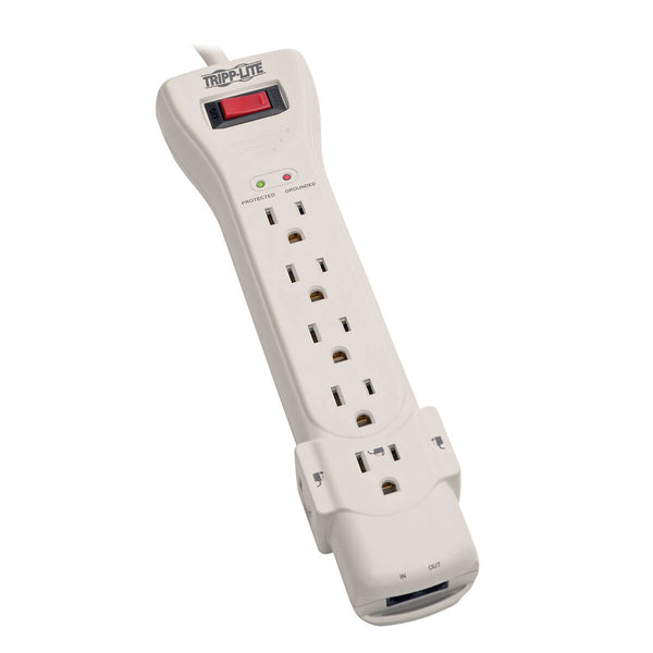 SUPER7TEL Tripp lite - 7-Outlet Surge Protector, 7 ft. (2.13 m) Cord, 2520 Joules, Fax/Modem Protection, RJ11