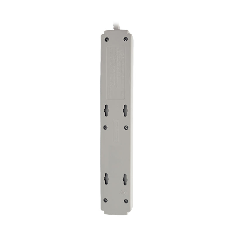 TLP604 Tripp Lite - 6-Outlet Surge Protector, 4 ft. (1.22 m) Cord, 790 Joules, Diagnostic LED, Light Gray Housing