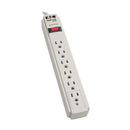 TLP604 Tripp Lite - 6-Outlet Surge Protector, 4 ft. (1.22 m) Cord, 790 Joules, Diagnostic LED, Light Gray Housing