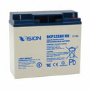 SCP12180-NB, 12V @ 18.0AH Sealed Lead Acid (SLA) Battery w/Nuts & Bolt Terminals